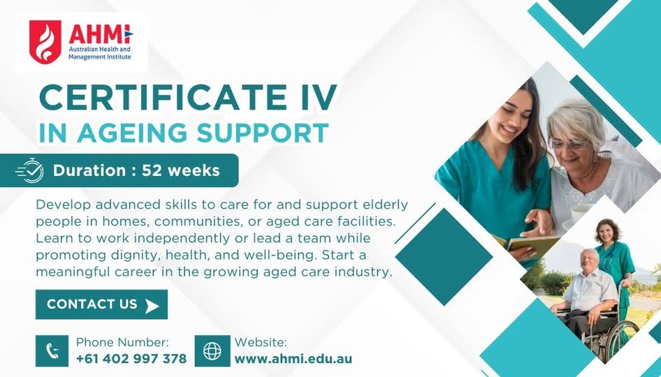 Certificate IV in Ageing Support at AHMI Australia